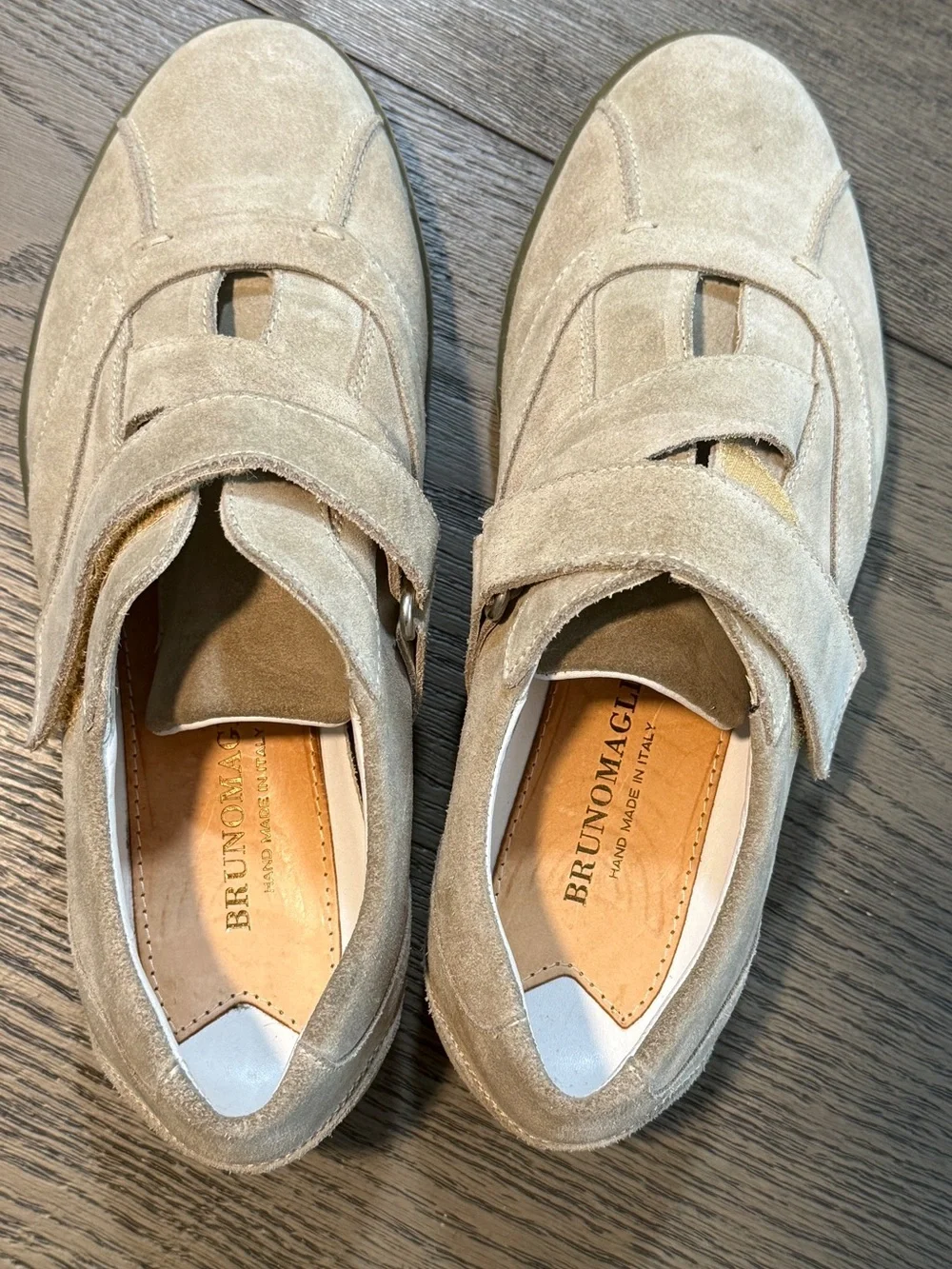 Bruno Magli Taupe Suede Men's Slip-On Loafers